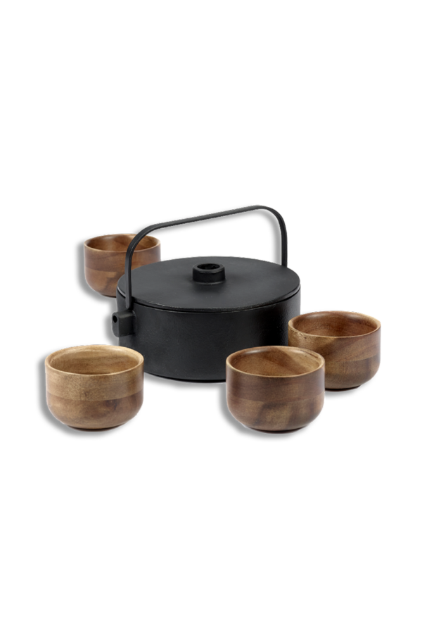 Coffret Collage set théière & 4 bols