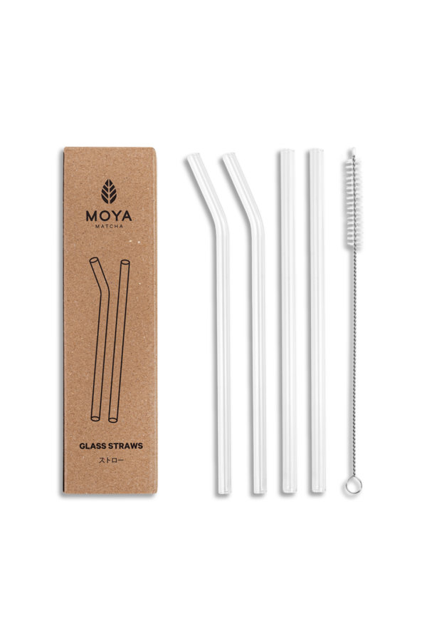 Pailles à matcha en verre