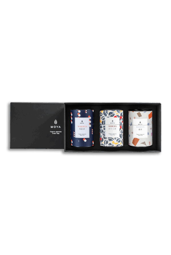 Coffret de thés vert bio Wakocha & Hojicha & Bancha