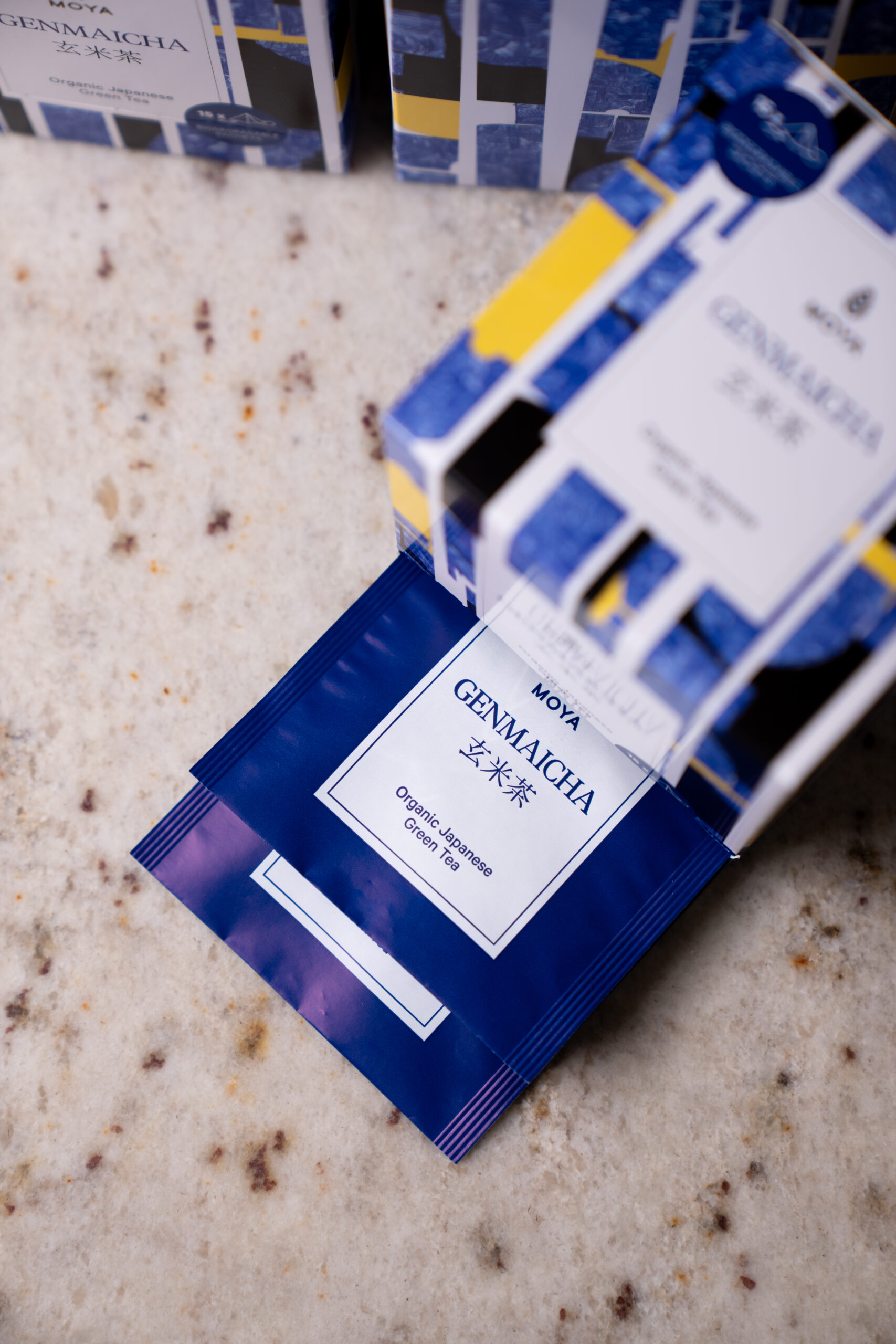 Moya Genmaicha thé vert bio en sachets 15 x 1,5 g