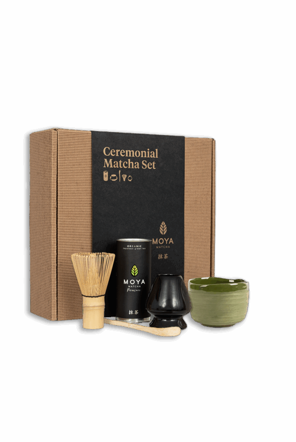 Coffret de cérémonie avec du matcha Midorinami